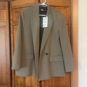 Zara blazer, dark khaki/green - sz M